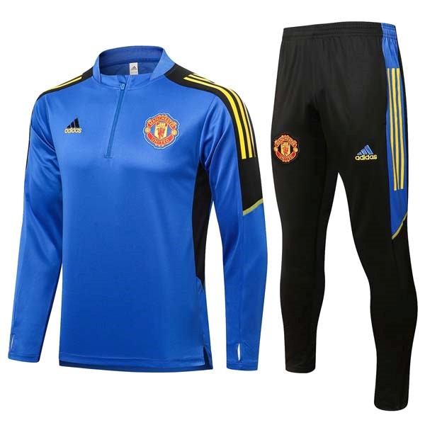 Sweatshirts Manchester United 2022 Blau Schwarz